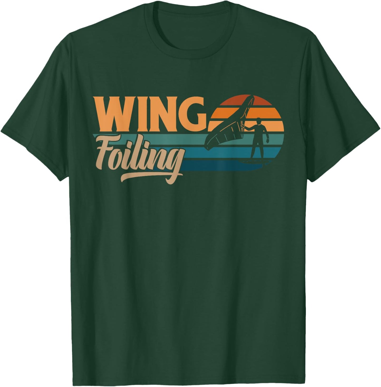 Wing Foil Wingboard , Black, S T-Shirt - T-Shirt | Forest