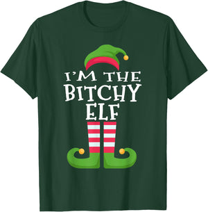 I'm The Bitchy Elf Family Matching Christmas Pajama T-Shirt - T-Shirt | Forest