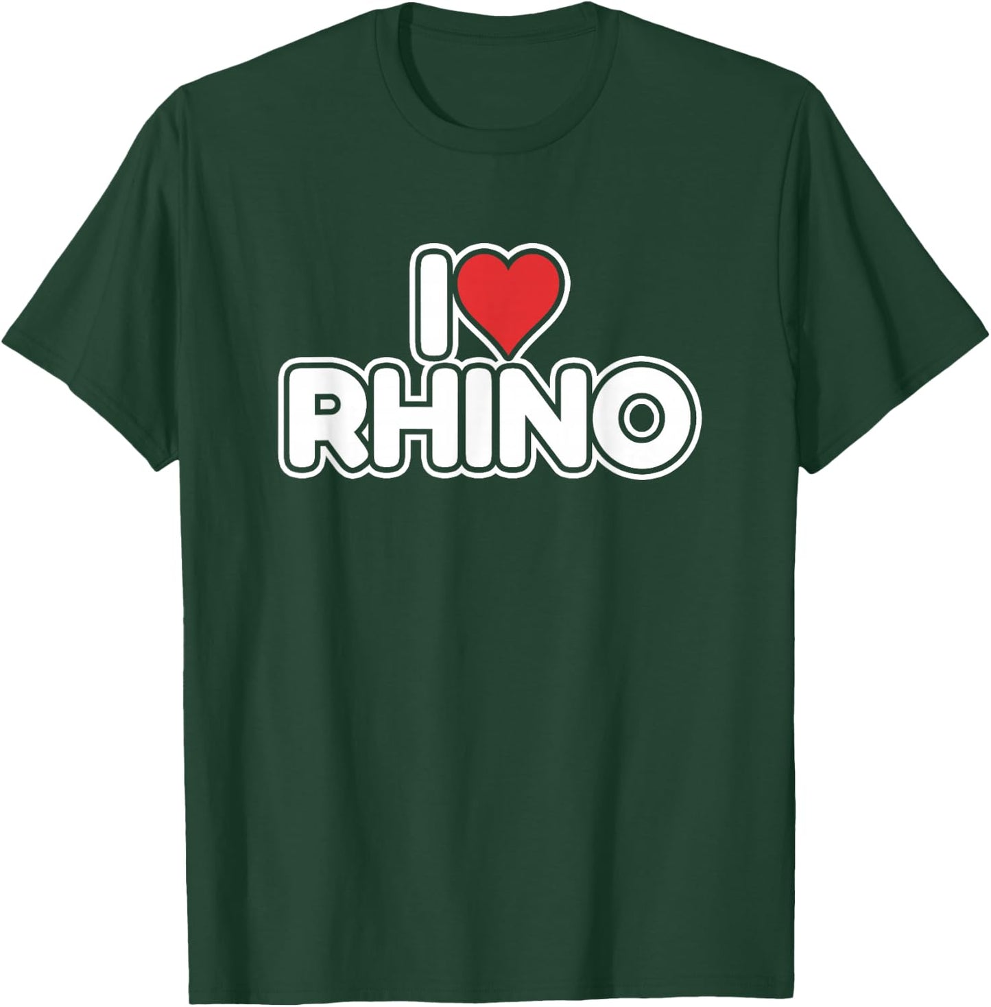 I Love Rhino T-Shirt - T-Shirt | Forest