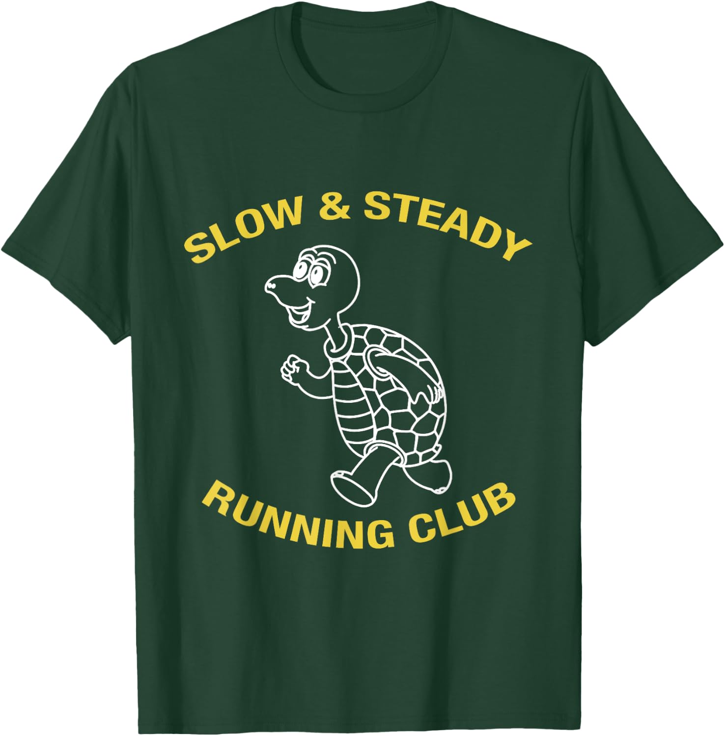 Slow & Steady Wins The Race Turtle Running Club T Shirt T-Shirt - T-Shirt | Forest