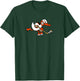 Cute Graphic Cartoon Duck Mascot Playing Ice Hockey T-Shirt - T-Shirt | Forest