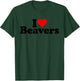 I Love Heart Flannelette T-Shirt - T-Shirt | Forest