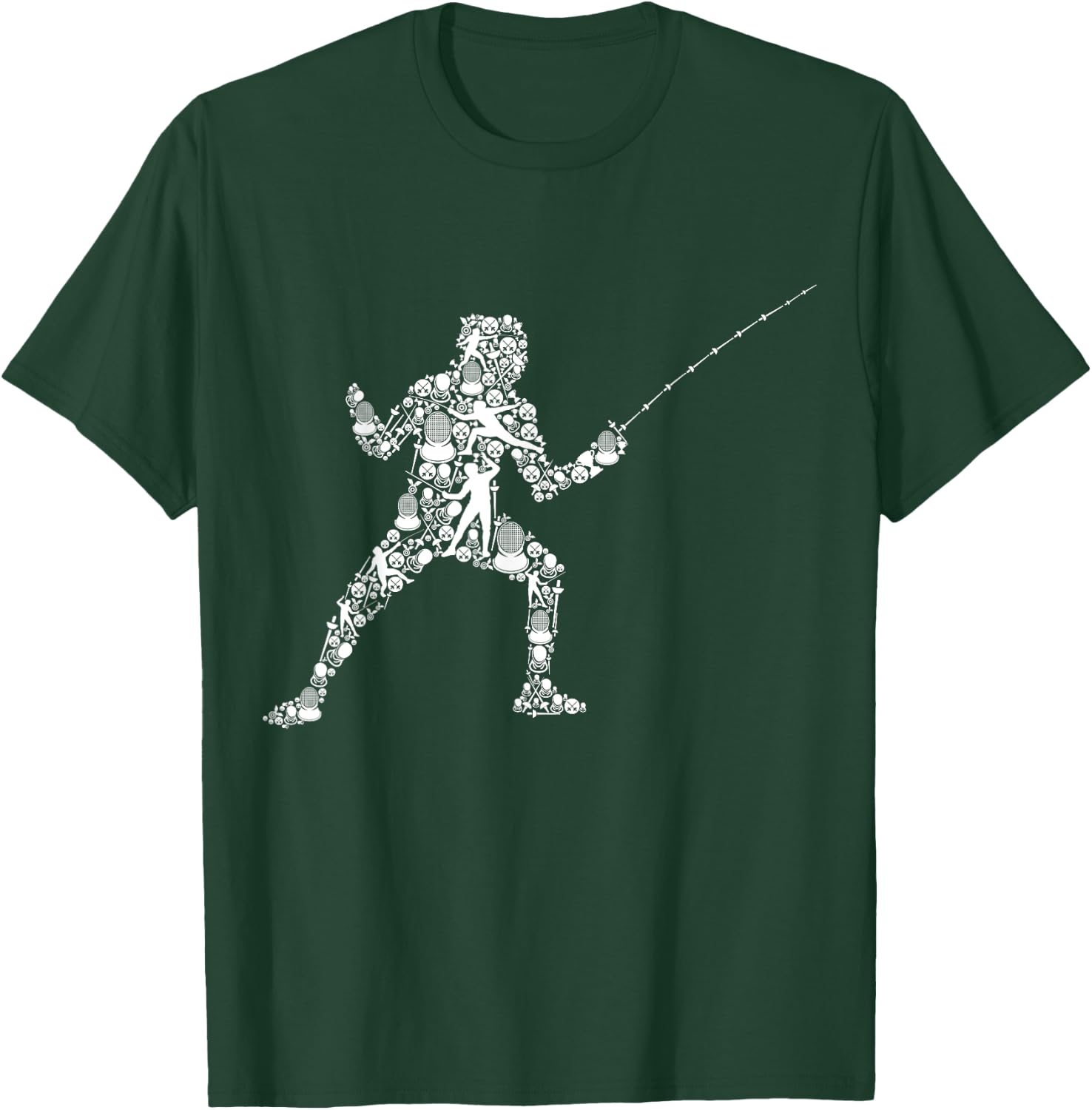 Fencing Fencing , Black, S T-Shirt - T-Shirt | Forest