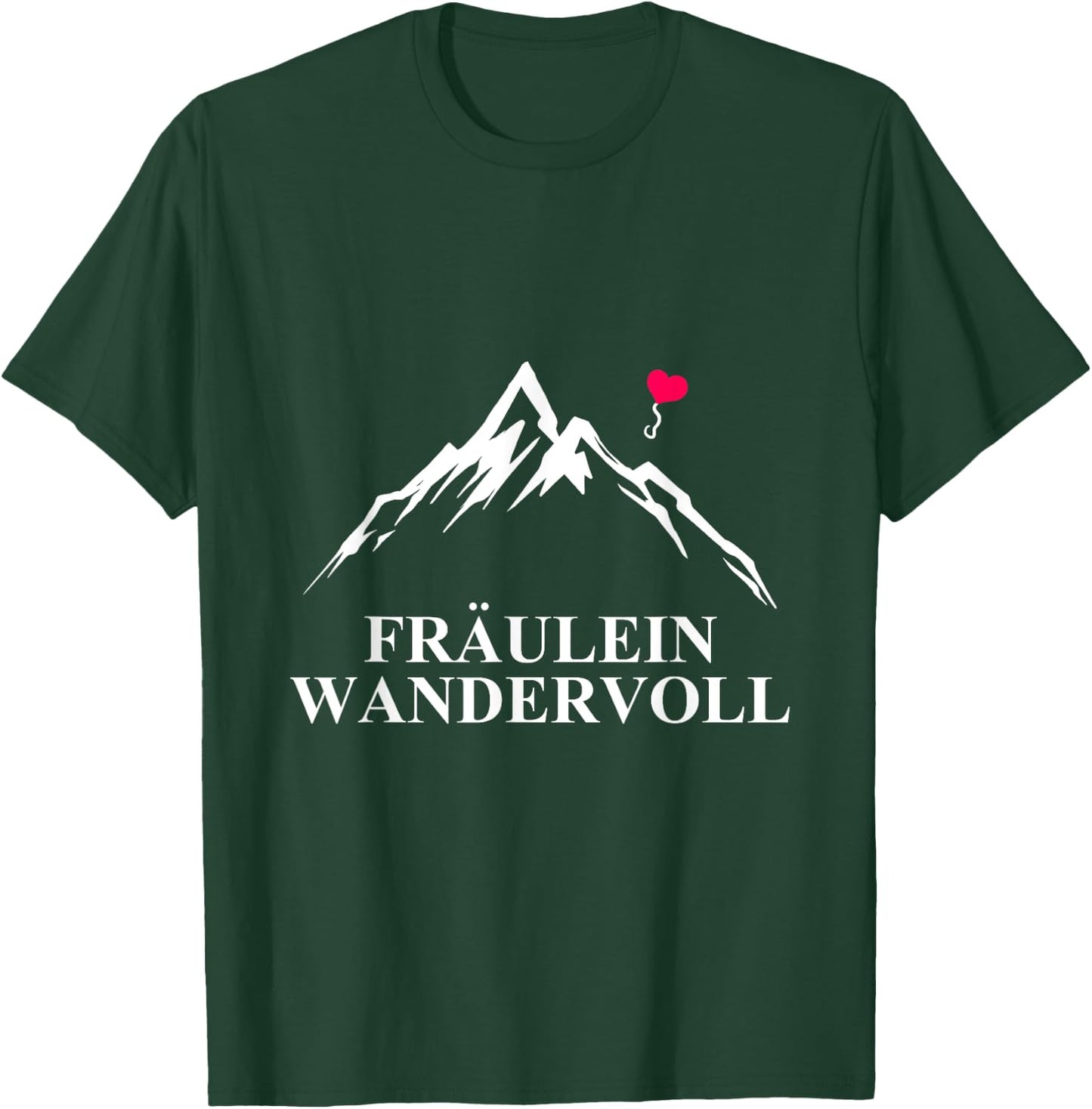 Fräulein Wandervoll Women's Hiking Mountaineering Love , black T-Shirt - T-Shirt | Forest