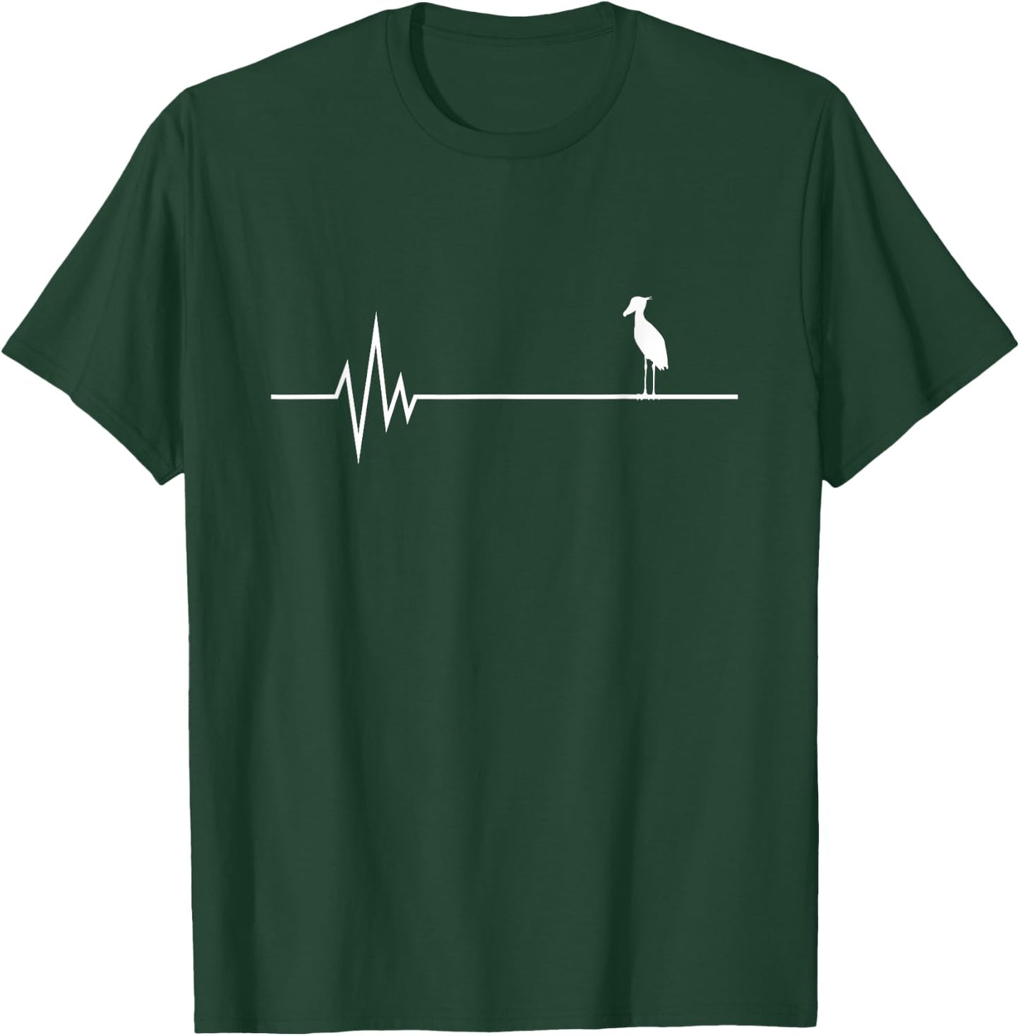 Schuhschnabel Herzschlag T-Shirt - T-Shirt | Forest