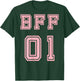 BFF 01 BFF For 2 Best Friends Matching Best Friends , Black, S T-Shirt - T-Shirt | Forest