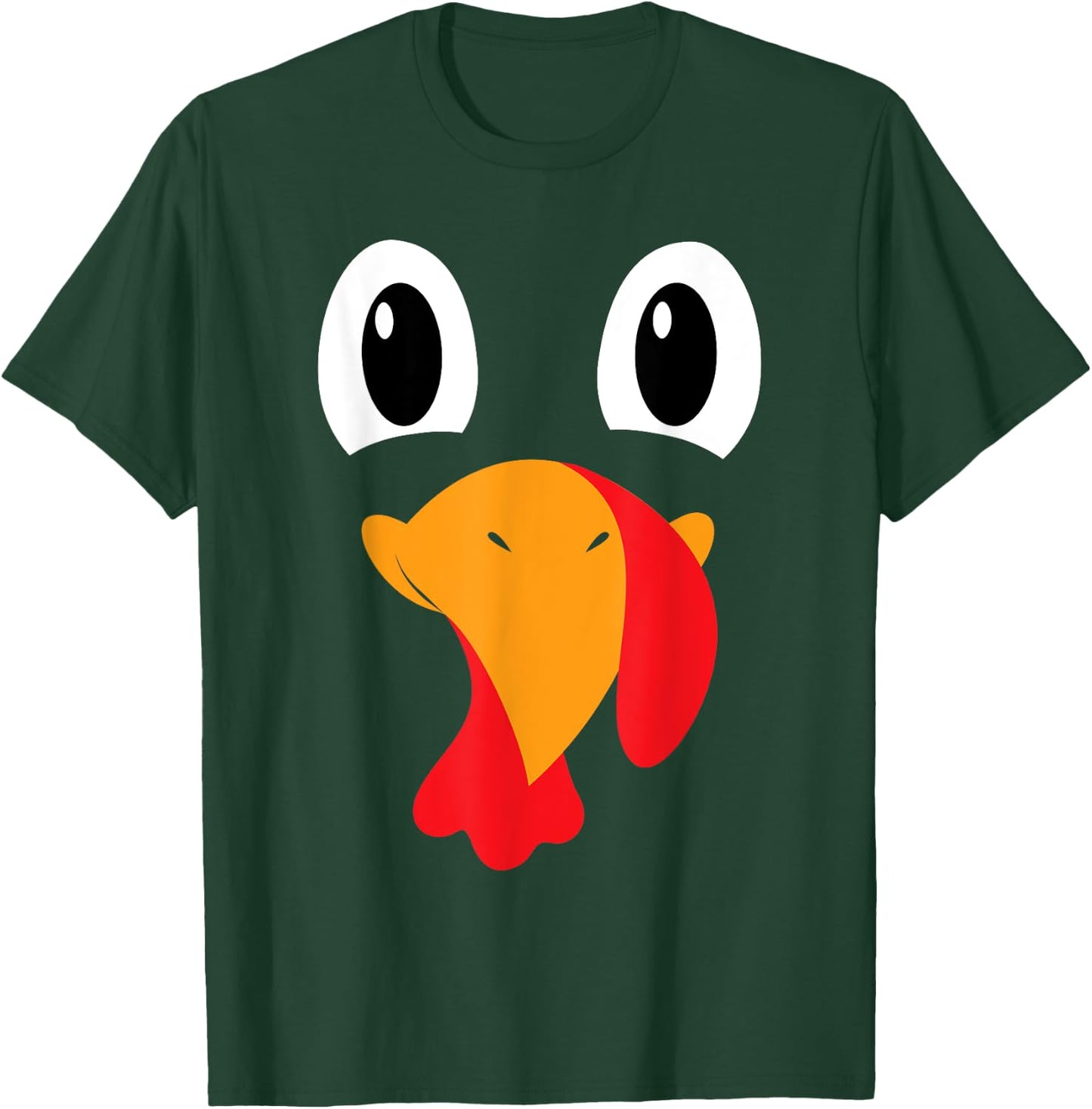 Turkey Face Kids Adult Funny Halloween Thanksgiving T-Shirt - T-Shirt | Forest