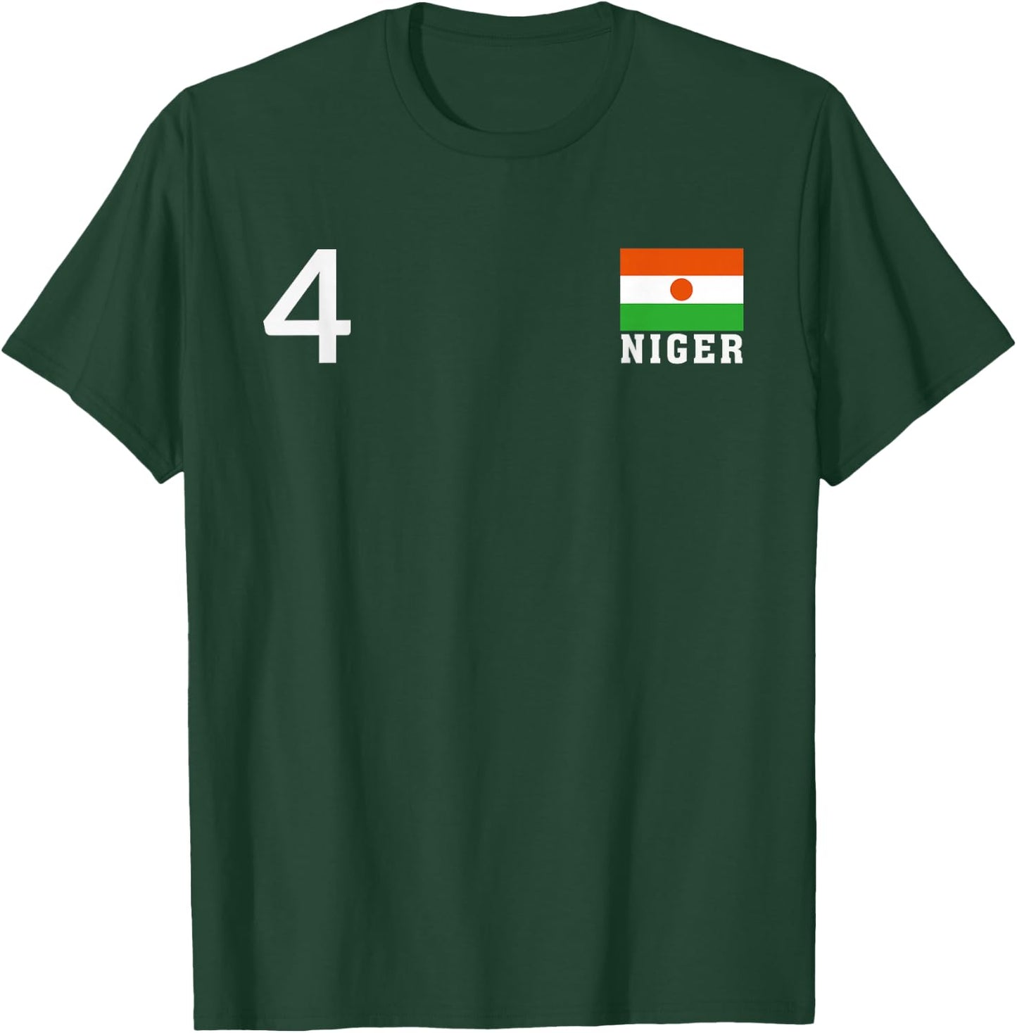 Niger Number 4 National Flag Country Heritage T-Shirt - T-Shirt | Forest
