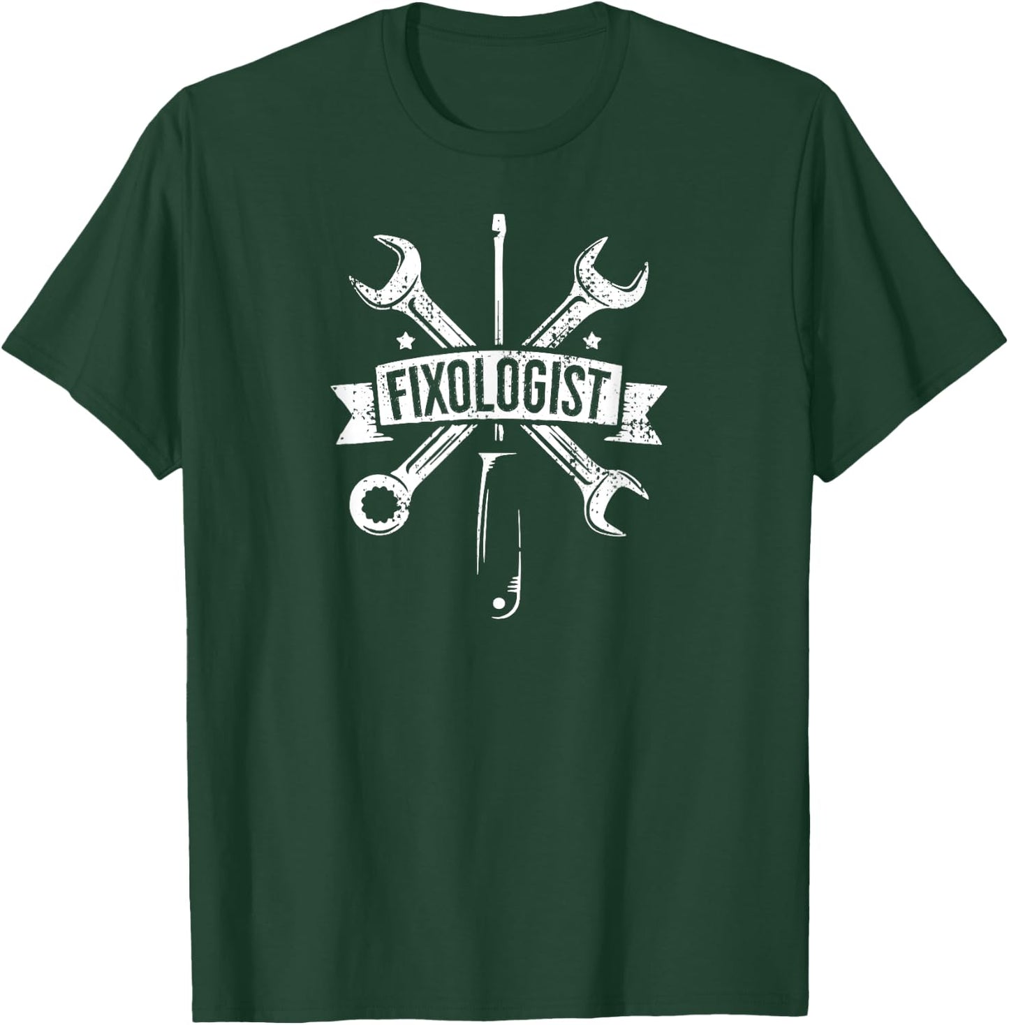 Fixologist | Funny Craftsmen Wrench Mr. Fix It Al! T-Shirt - T-Shirt | Forest
