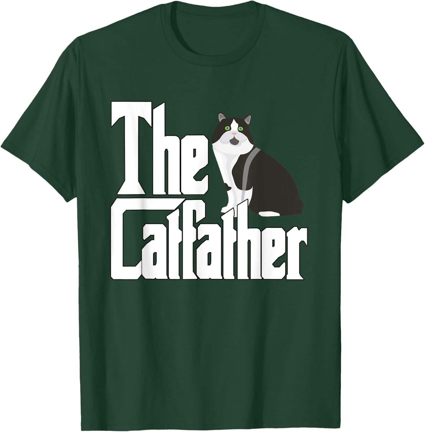 The Catfather Cat Father Mafia Whiskers Male Daddy T-Shirt - T-Shirt | Forest