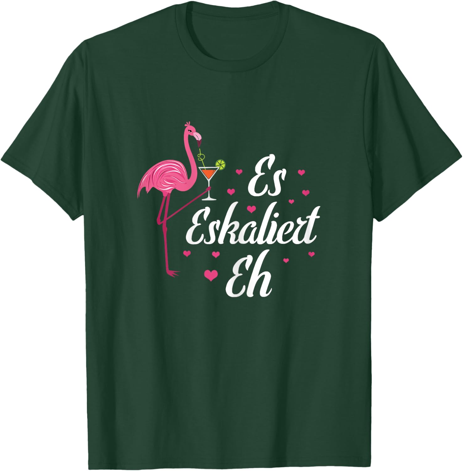 Women's Champagne Wine Girlstrip Running Girls Flamingo Es Escaliert Eh , black, s T-Shirt - T-Shirt | Forest