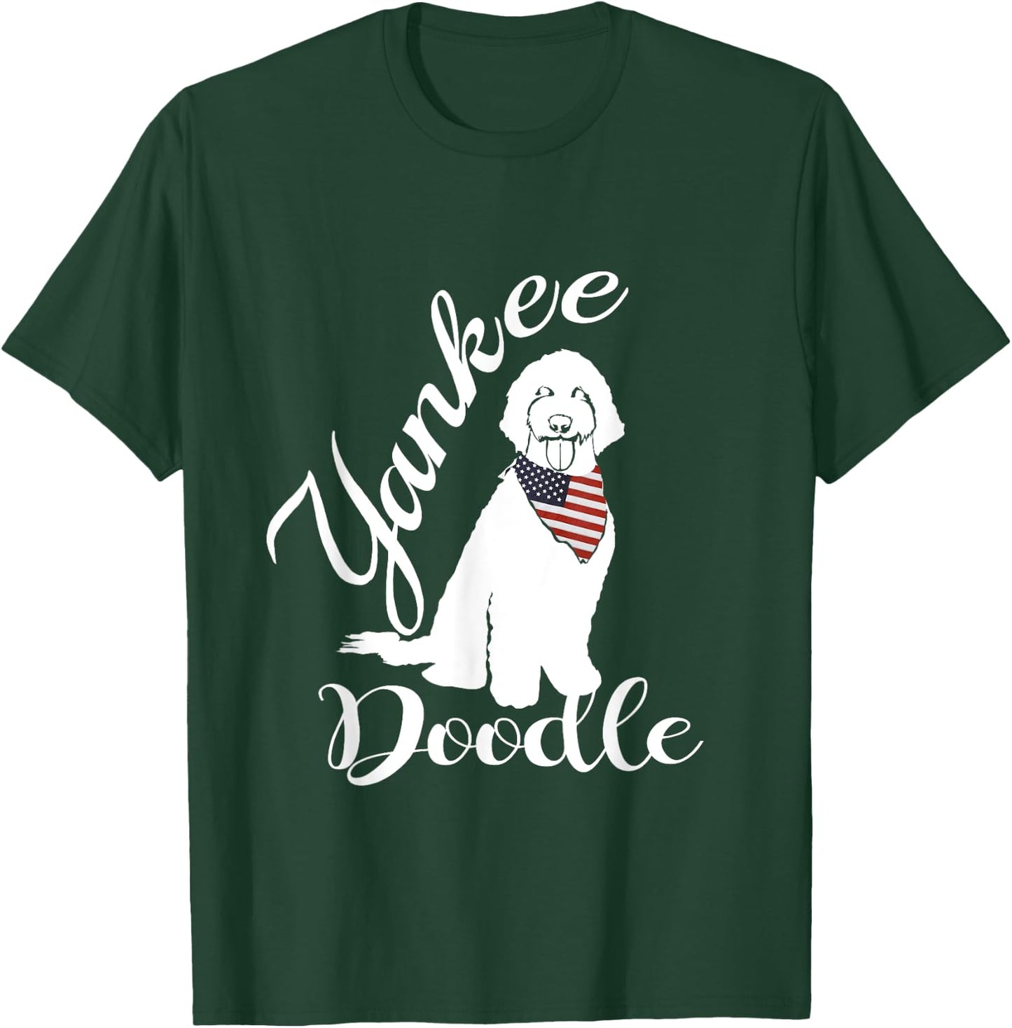 Golden Doodle Shirt- Yankee Doodle- Patriotic USA Kids Men T-Shirt - T-Shirt | Forest