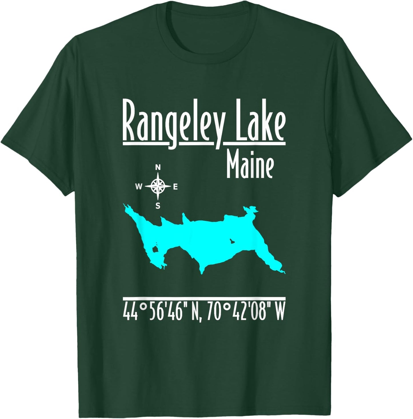 Modern Rangeley Lake - Maine T-Shirt - T-Shirt | Forest
