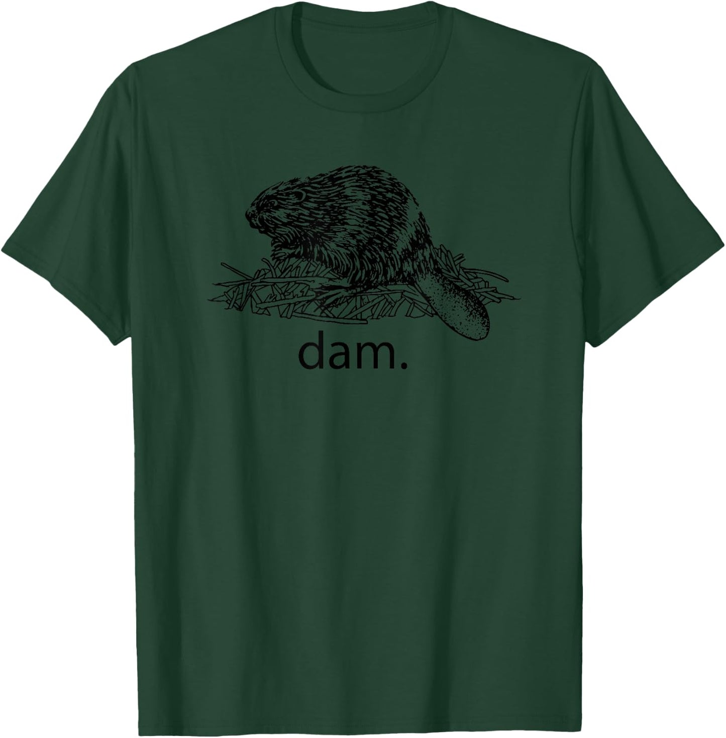 Funny Dam It Beaver Rodent Sayings Vintage T-Shirt - T-Shirt | Forest
