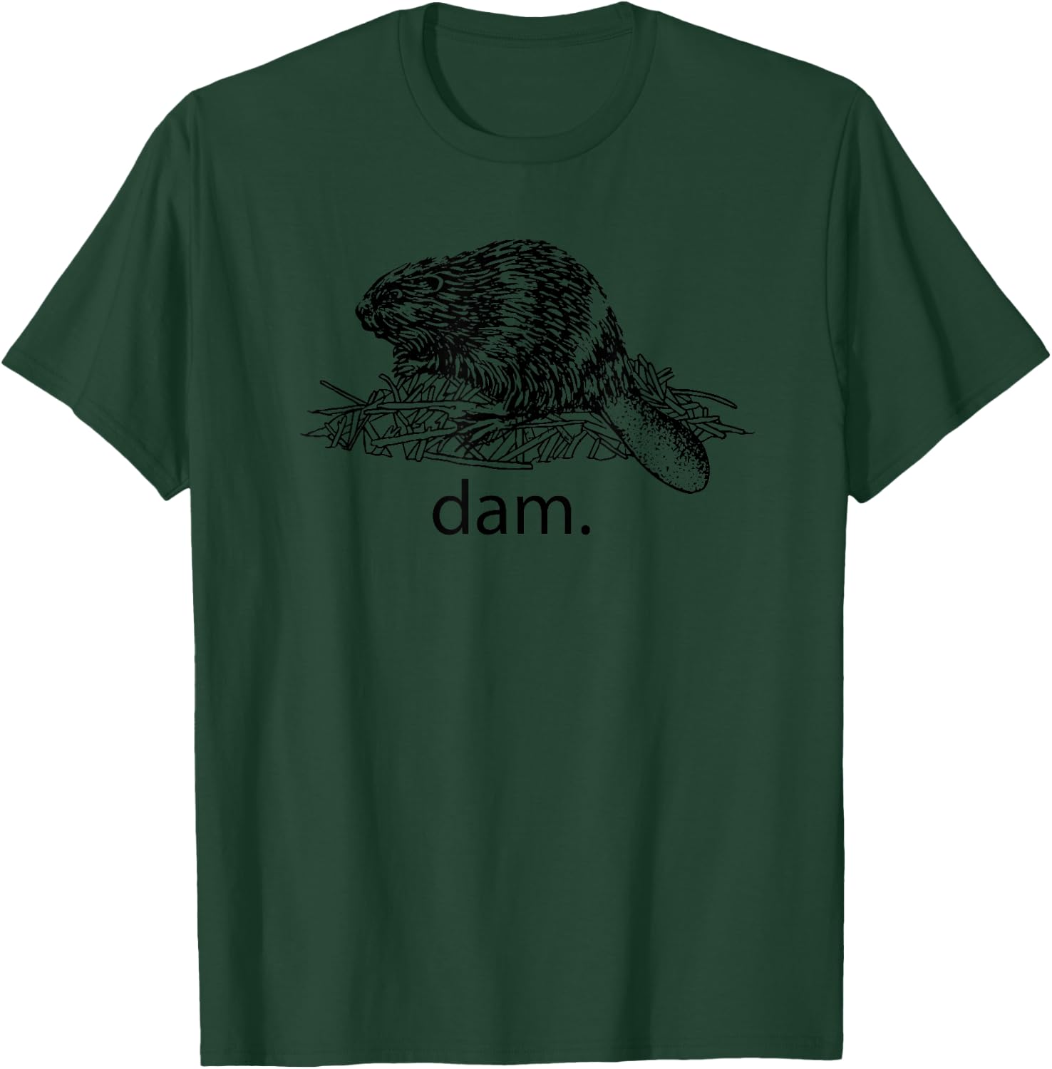 Funny Dam It Beaver Rodent Sayings Vintage T-Shirt - T-Shirt | Forest