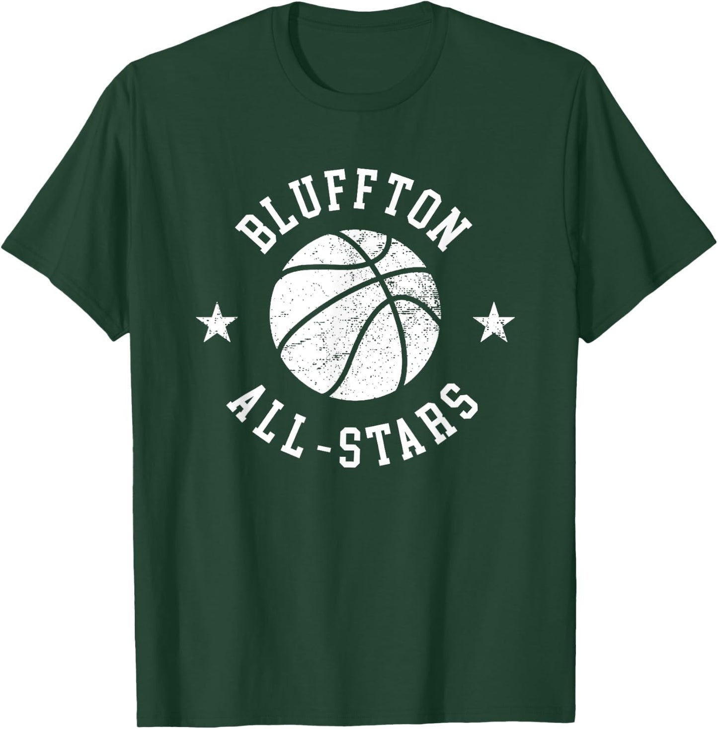 Bluffton Vintage All-Stars Retro 80s Basketball T-Shirt - T-Shirt | Forest
