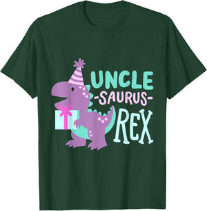 Dinosaur Birthday Uncle Saurus T Rex Family Matching Party T-Shirt - T-Shirt | Forest