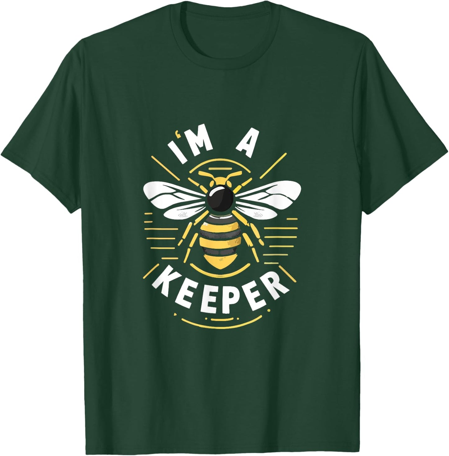 I Am A Keeper Beekeeper Beekeeping Honey Cute Bees Funny T-Shirt - T-Shirt | Forest