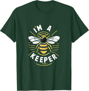 I Am A Keeper Beekeeper Beekeeping Honey Cute Bees Funny T-Shirt - T-Shirt | Forest