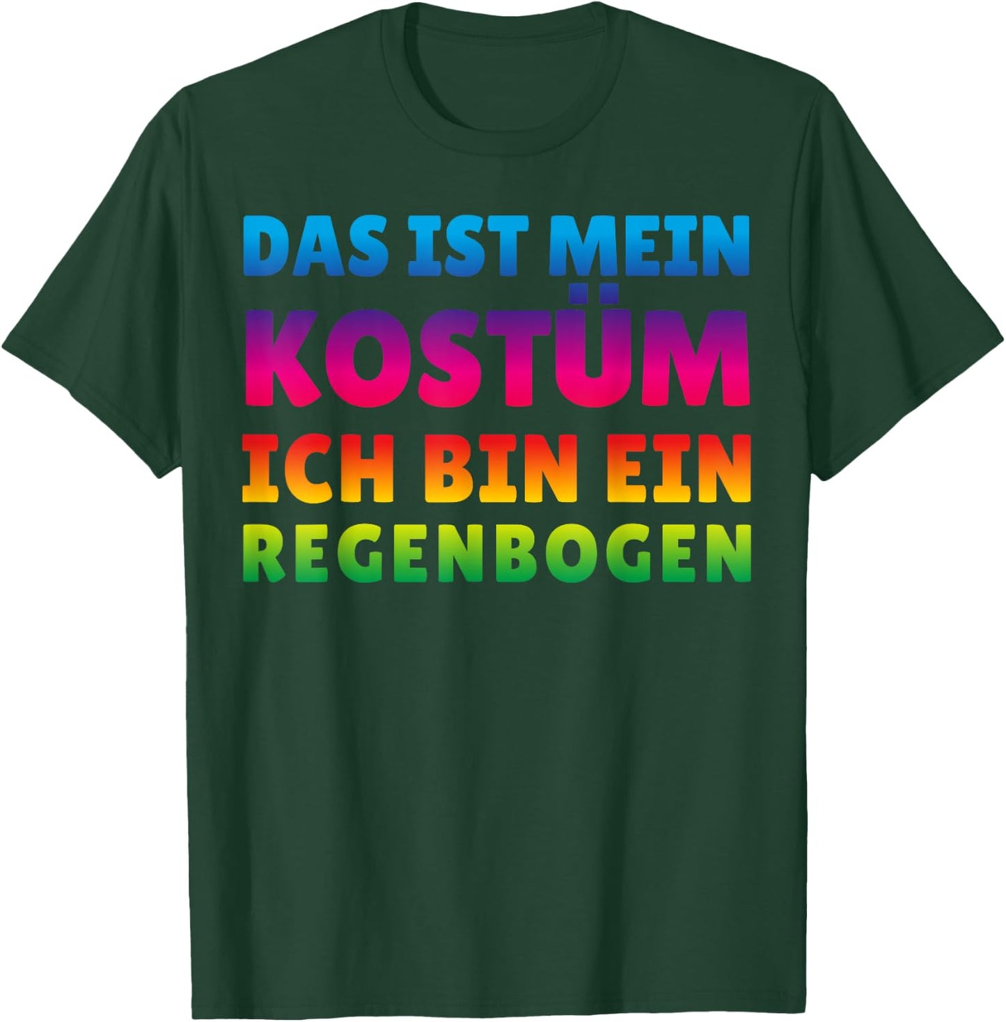Funny Rainbow Costume for Carnival Halloween , black T-Shirt - T-Shirt | Forest