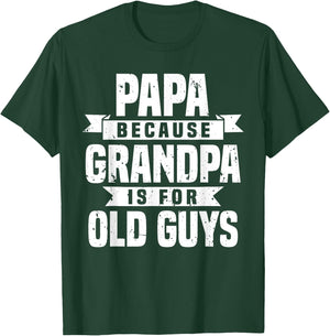 Funny Papa Art For Grandpa Men Dad Grandfather Father's Day T-Shirt - T-Shirt | Forest