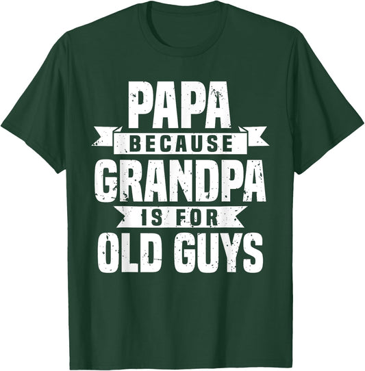 Funny Papa Art For Grandpa Men Dad Grandfather Father's Day T-Shirt - T-Shirt | Forest