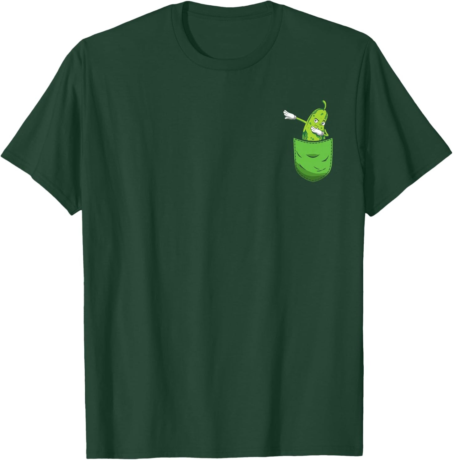 Gürkchen Essiggurke Gemüse Süße Brusttasche Dabbing Gurke T-Shirt - T-Shirt | Forest