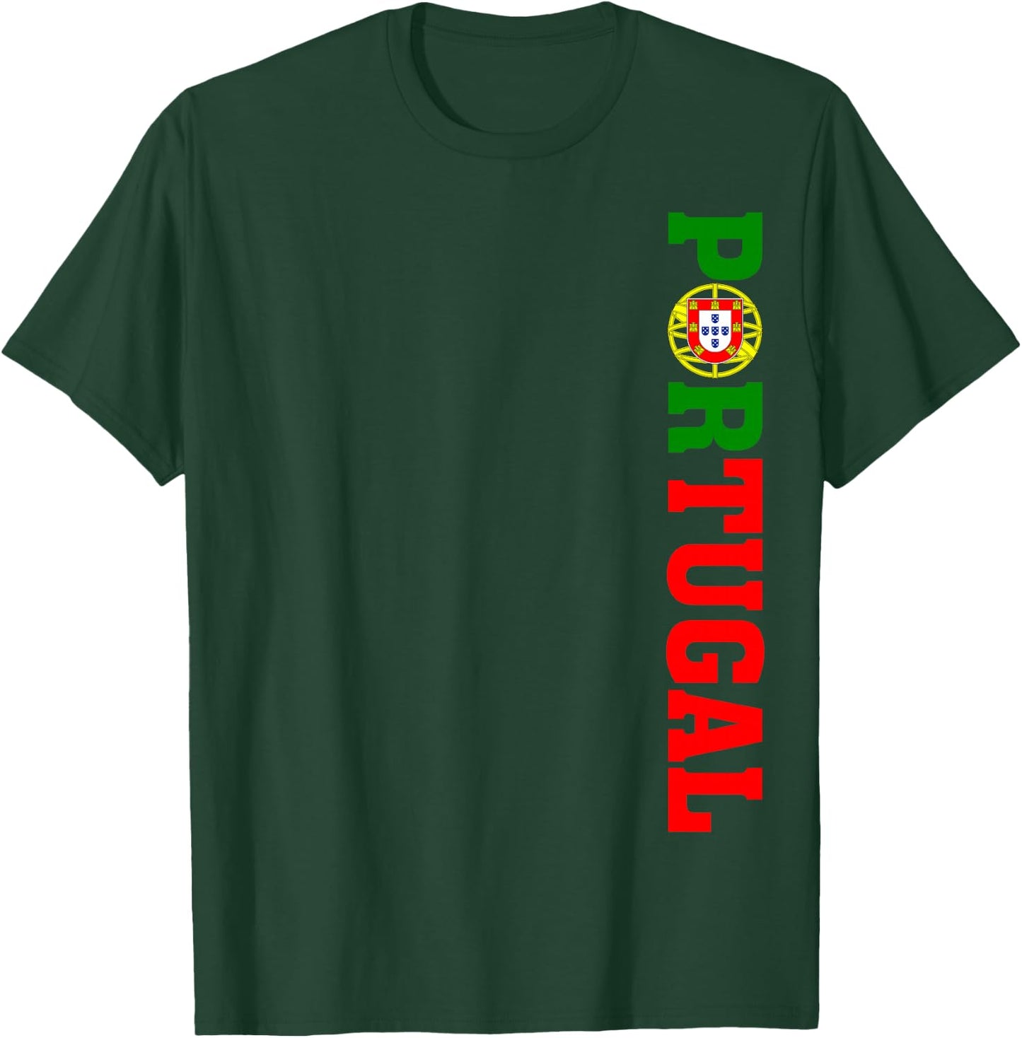 Vintage Portugal Flag Portuguese Roots Pride Men Women Kids T-Shirt - T-Shirt | Forest