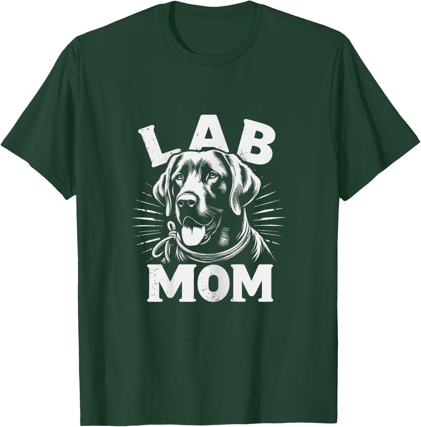 Retro Lab Lover Labrador Retriever Black Lab Mom T-Shirt - T-Shirt | Forest