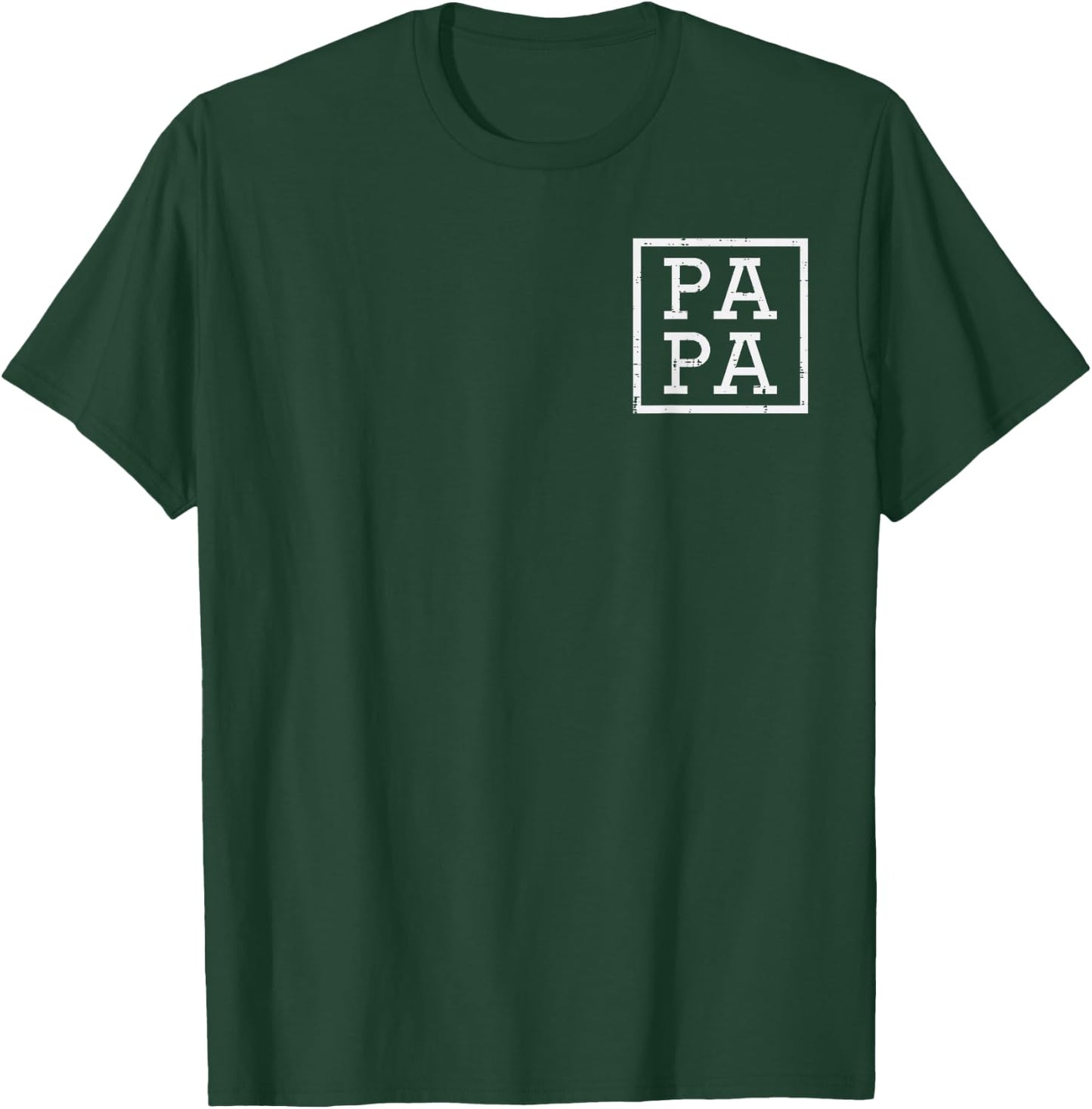 Fathers Day Pa Pa Square Papa Pocket Dad Grandpa Daddy Men T-Shirt - T-Shirt | Forest