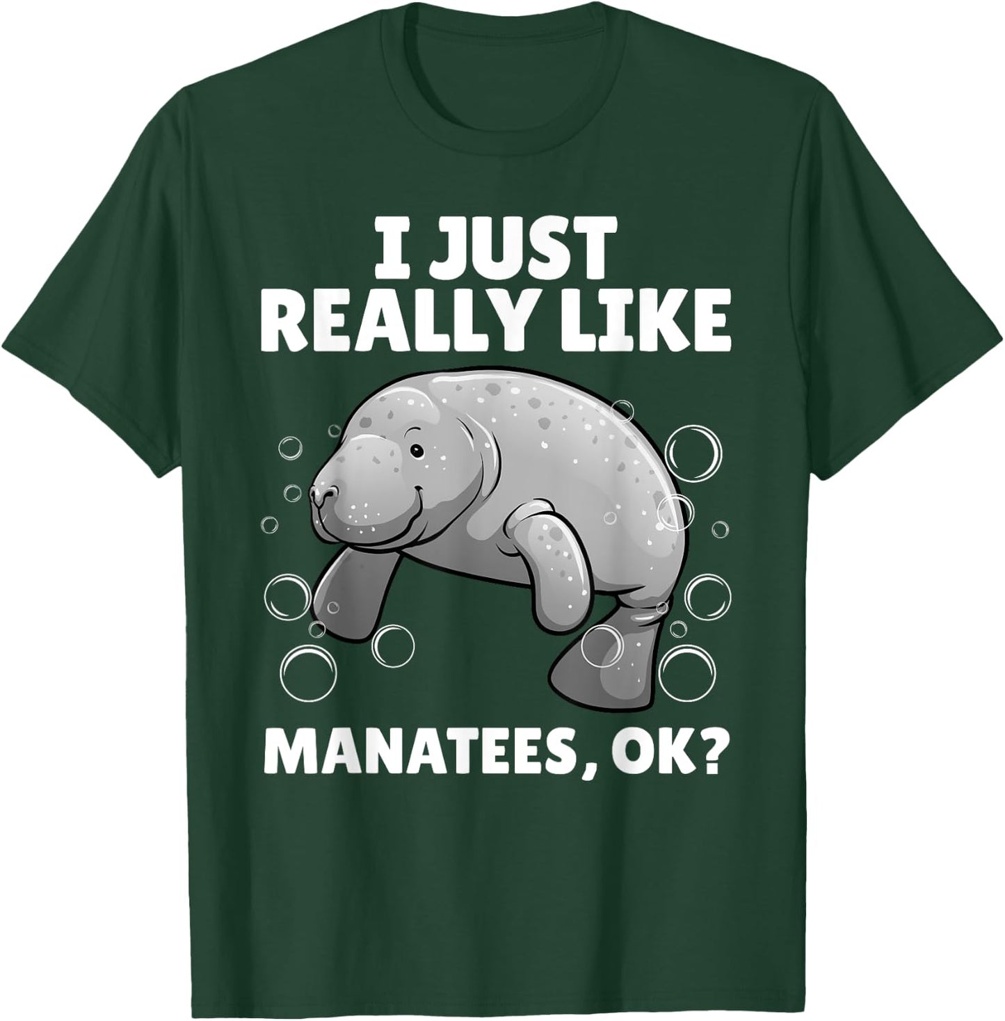 Funny Manatee Art Women Kids Sea Cow Manatee Lover T-Shirt - T-Shirt | Forest