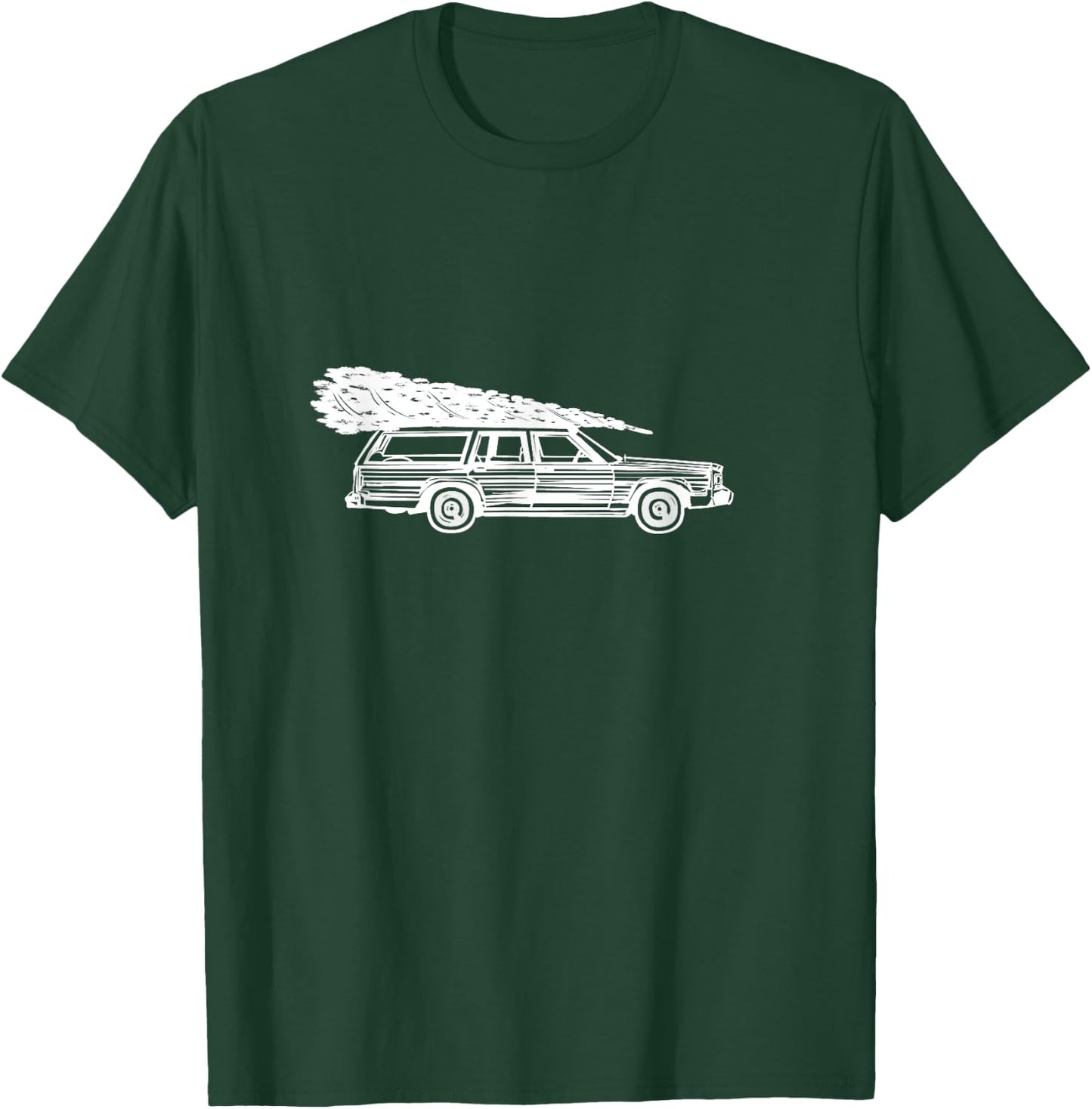 Fun Christmas Tree on Car Gift Design , Women, Kids T-Shirt - T-Shirt | Forest