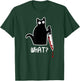Funny Black What Cat - Murderous Kitty Cat with Knife Women T-Shirt - T-Shirt | Forest