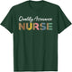 Quality Assurance Nurse Leopard Pattern QA Nurse Outfit T-Shirt - T-Shirt | Forest