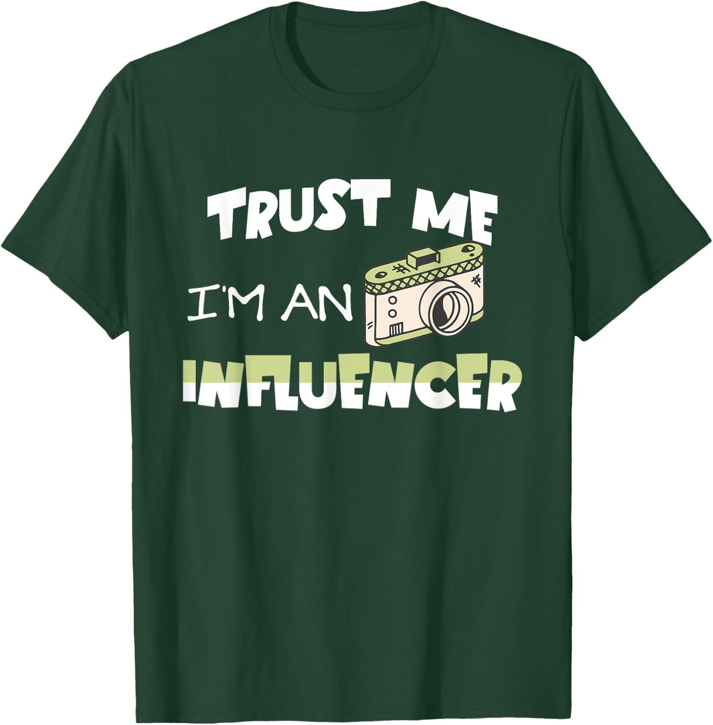 Trust me, I'm an influencer, funny fan of sarcastic social media , Black, S T-Shirt - T-Shirt | Forest
