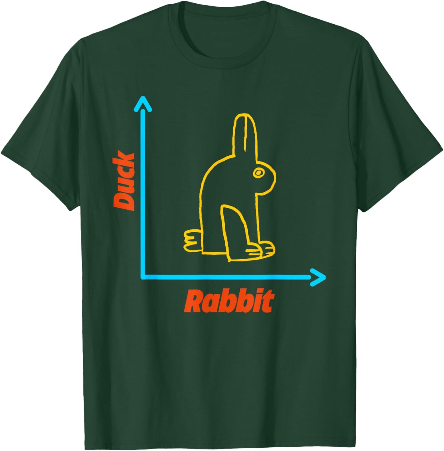 Wittgensteins Rabbit Duck Illusion Physics Nerd Math Geek T-Shirt - T-Shirt | Forest