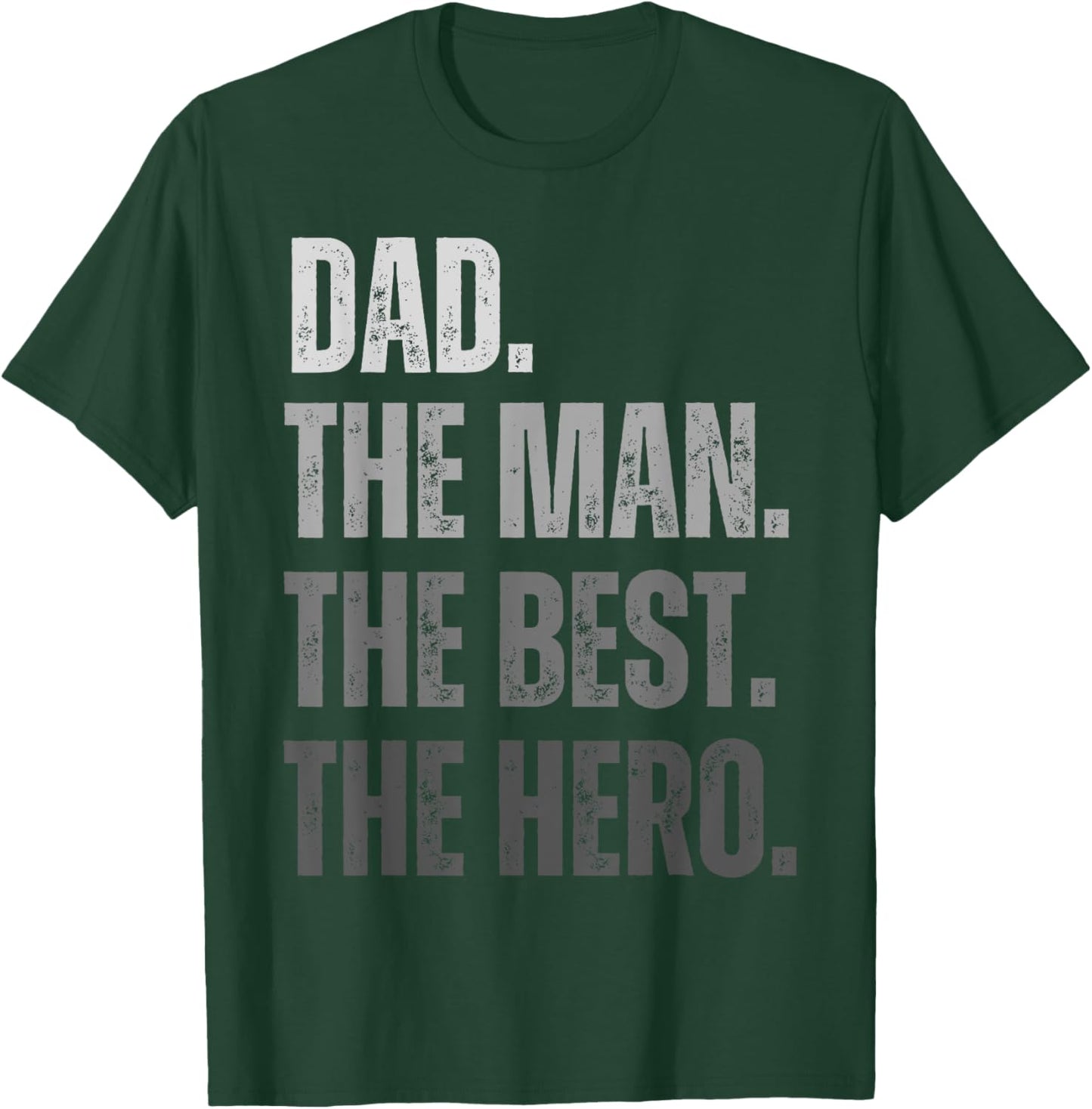 Vintage Dad The Man The Best The Hero Father's Day T-Shirt - T-Shirt | Forest