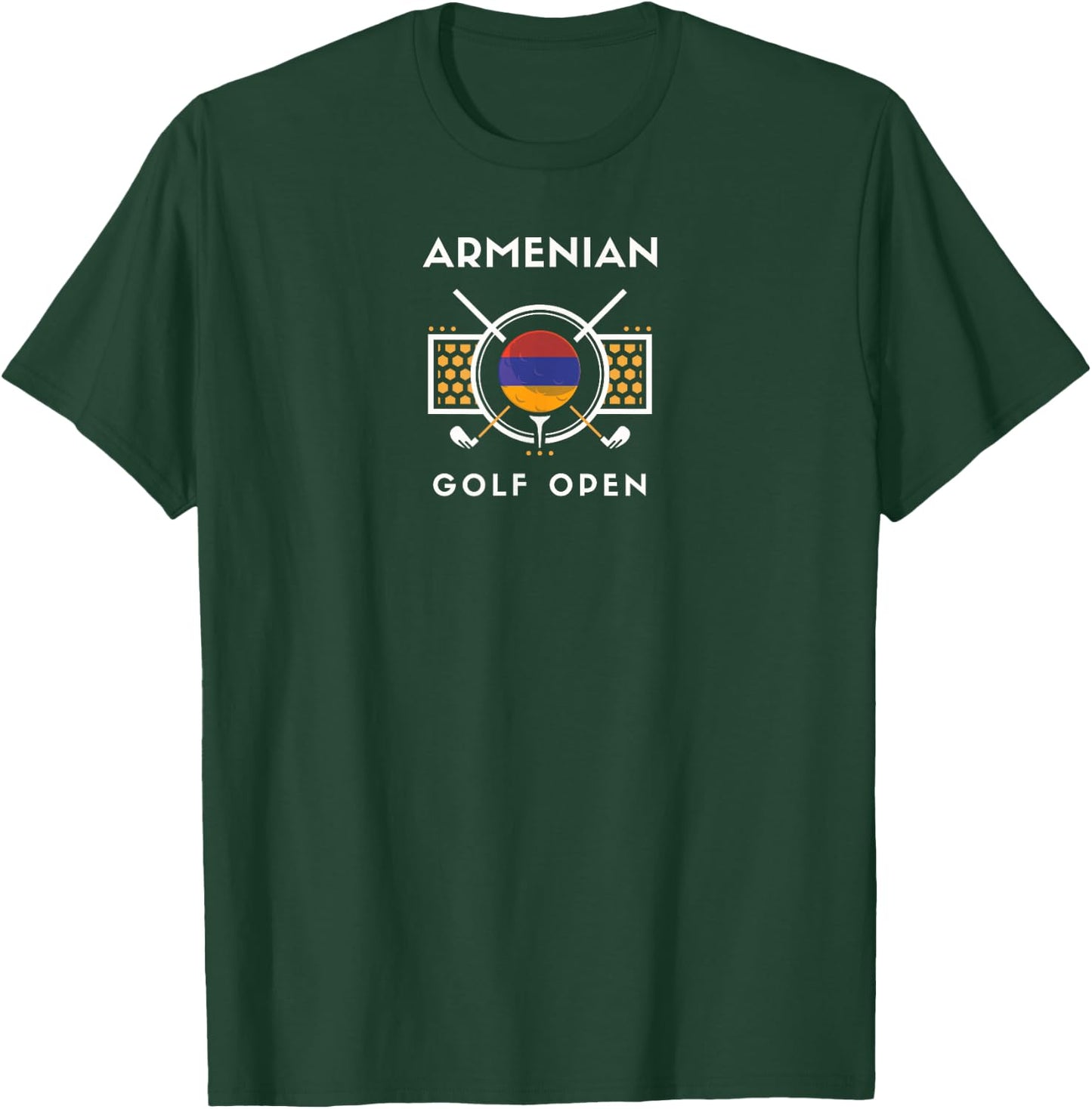 Golfing Armenian Flag Golfer Love To Golf Armenia T-Shirt - T-Shirt | Forest