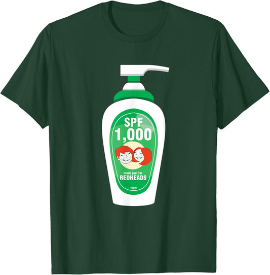 Funny Sarcastic Irish Ginger Redhead SPF 1000 Sunscreen T-Shirt - T-Shirt | Forest
