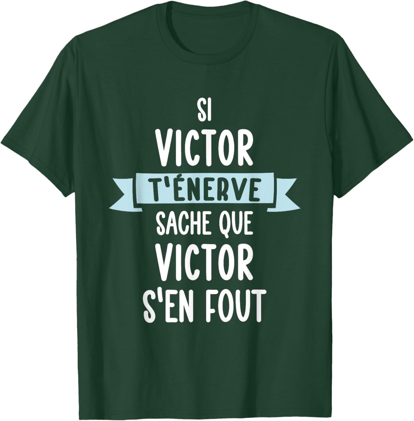 Gift Man Humour Name Personalised Victor , Black, S T-Shirt - T-Shirt | Forest