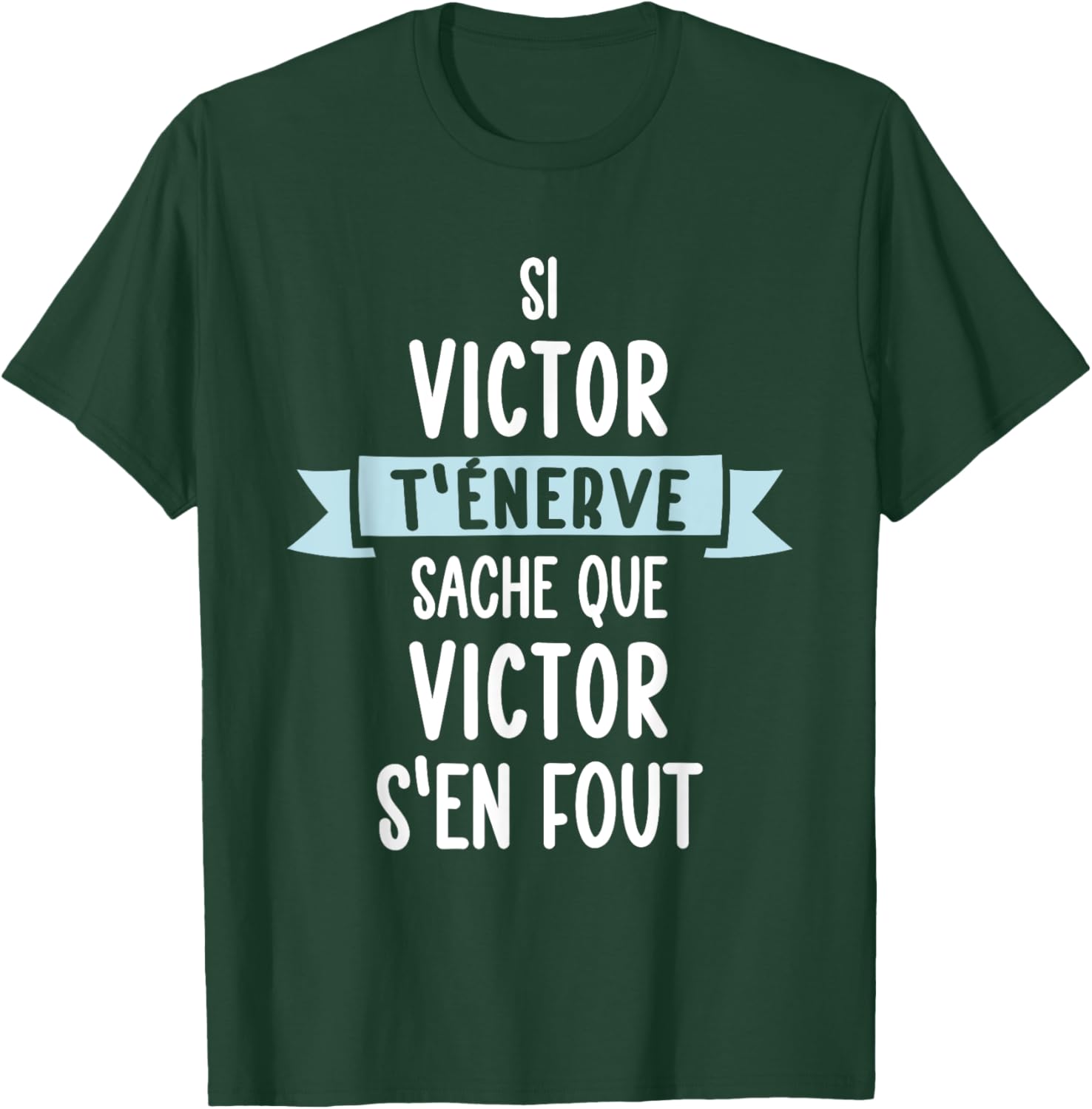 Gift Man Humour Name Personalised Victor , Black, S T-Shirt - T-Shirt | Forest
