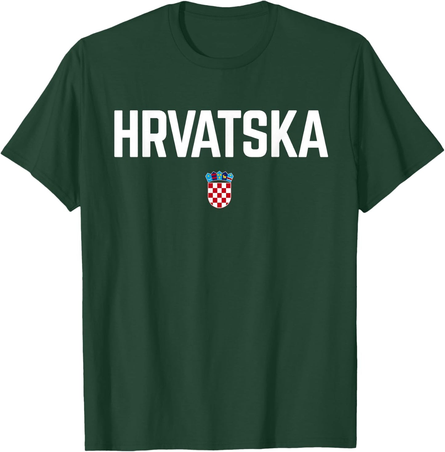 HRVATSKA CROATIA Flag Men Women Children CROATIA , Black, S T-Shirt - T-Shirt | Forest