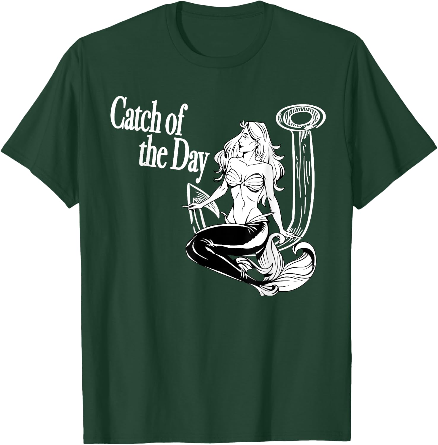 Catch of the Day - Fisher Design in Pin Up Girl Style T-Shirt - T-Shirt | Forest