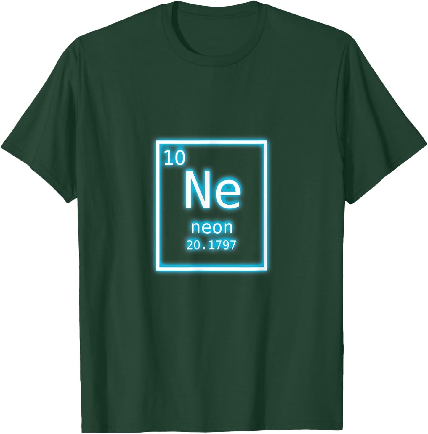 Neon Element Shirt Blue Periodic Table Nerd Funny Retro Gift T-Shirt - T-Shirt | Forest