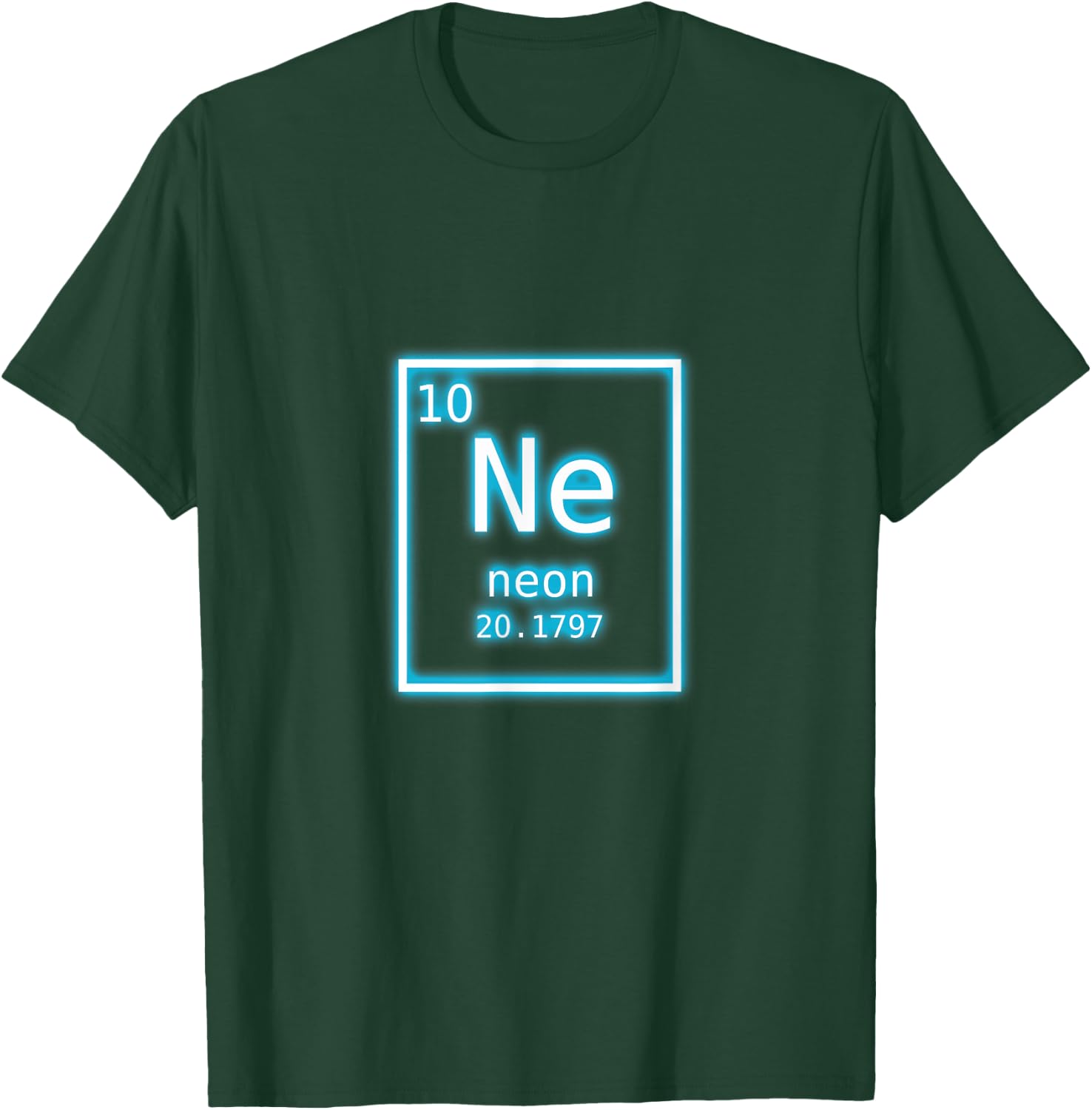 Neon Element Shirt Blue Periodic Table Nerd Funny Retro Gift T-Shirt - T-Shirt | Forest