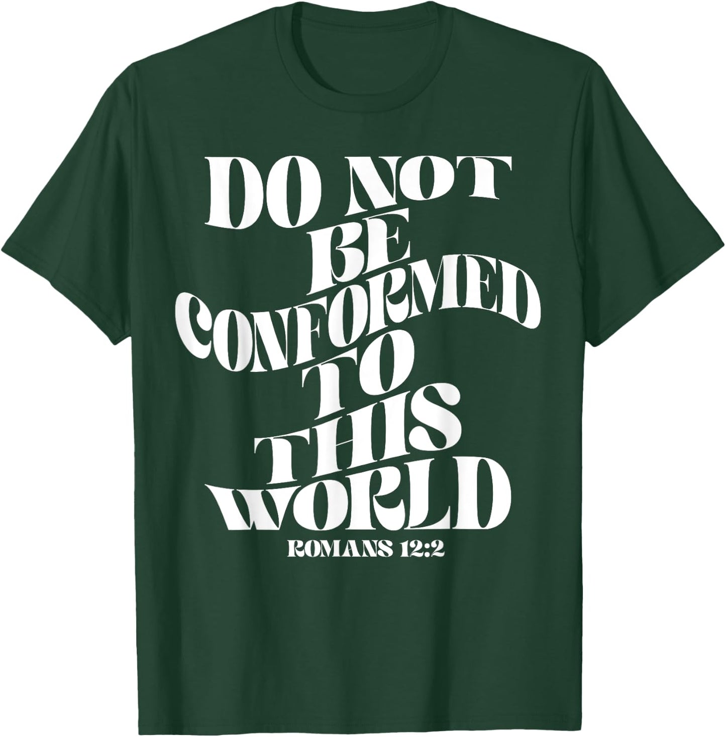 Retro Groovy Faith Romans 12 2 Do not be conformed to this w T-Shirt - T-Shirt | Forest