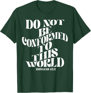 Retro Groovy Faith Romans 12 2 Do not be conformed to this w T-Shirt - T-Shirt | Forest