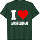 Red Heart Motif I Love Amsterdam T-Shirt - T-Shirt | Forest