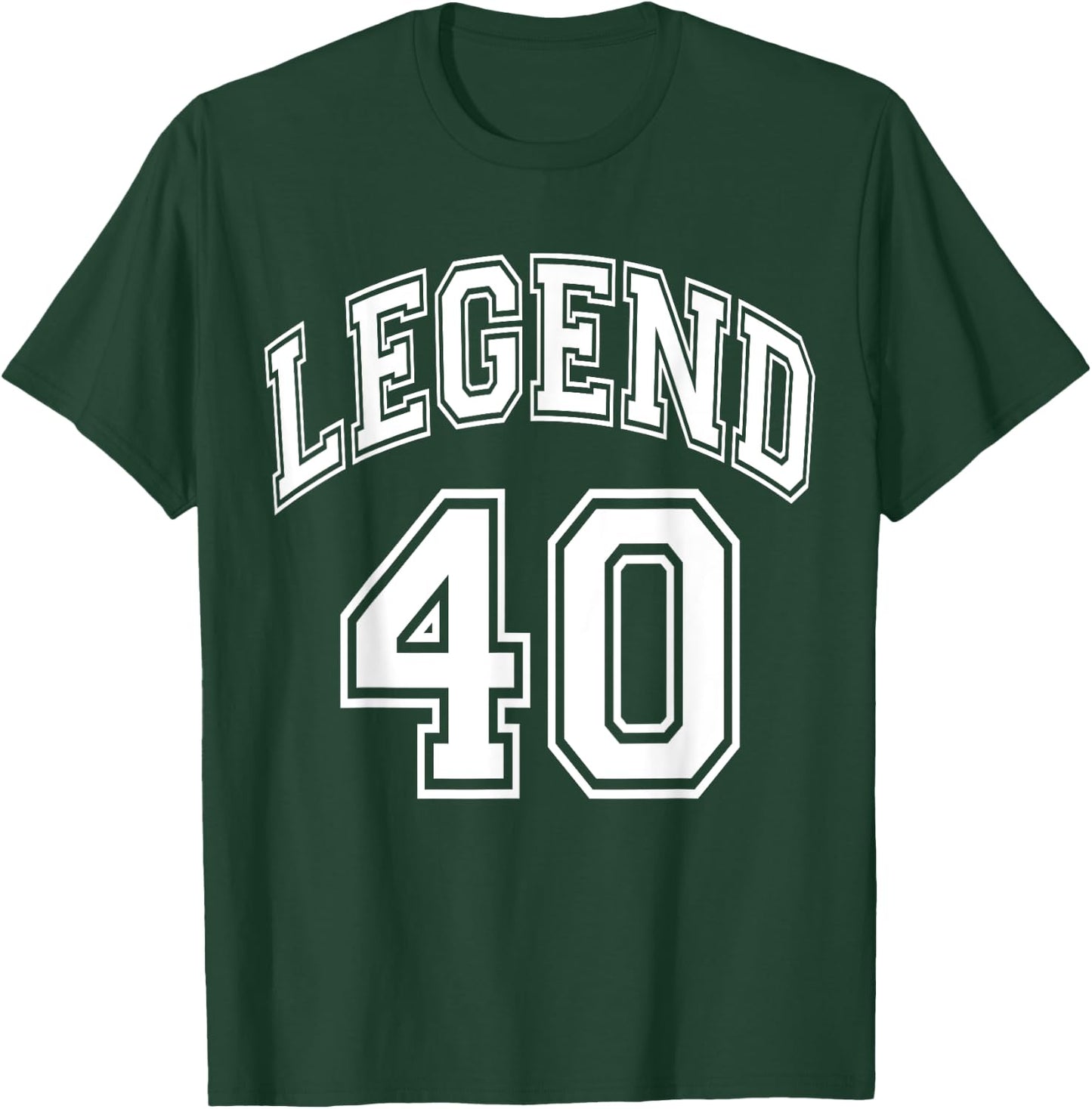 Legend 40 Number Varsity Team - 40th Birthday & 40 Years Old T-Shirt - T-Shirt | Forest