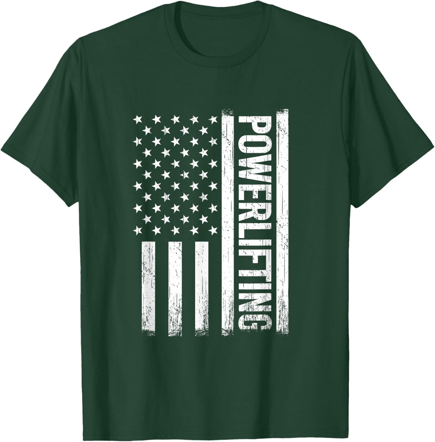 USA gym powerlifter powerlifting weightlifting T-Shirt - T-Shirt | Forest